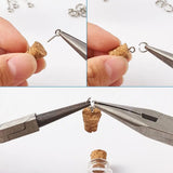 DIY Glass Bottle for Beads w/ Cork Stopper, Clasp, Eye Pin, Bail Peg & Hemp Cord