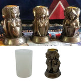 Witch Goddess Candle Holder Resin Mold for DIY Crafts