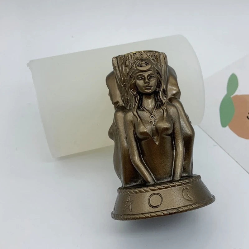Witch Goddess Candle Holder Resin Mold