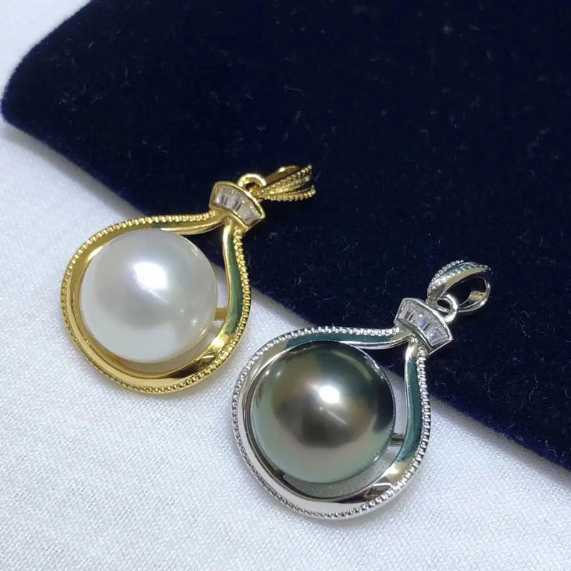 Sterling Silver Pendant Setting for Crystals Agate Pearls