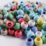 20mm Wooden Beads Big Hole Macaron for Jewelry Making