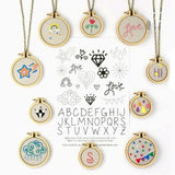 DIY Wooden Cross Stitch Hoop Mini Ring Embroidery Circle Sewing Kit Frame