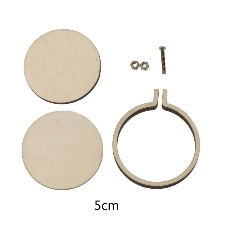 DIY Wooden Cross Stitch Hoop Mini Ring Embroidery Circle Sewing Kit Frame