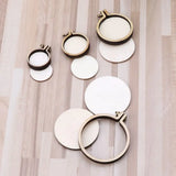 DIY Wooden Cross Stitch Hoop Mini Ring Embroidery Circle Sewing Kit Frame
