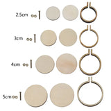 DIY Wooden Cross Stitch Hoop Mini Ring Embroidery Circle Sewing Kit Frame