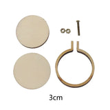 DIY Wooden Cross Stitch Hoop Mini Ring Embroidery Circle Sewing Kit Frame