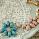 Spain Pattern Oval Beads Two Colors DIY Accessories