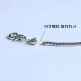 Copper Plated Silver Snake Bone Bracelet with Lobster Buckle