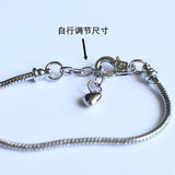 Copper Plated Silver Snake Bone Bracelet with Lobster Buckle