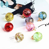 DIY Glass Resin Bead Earrings with Hanging Flowers