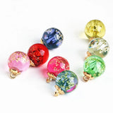 DIY Glass Resin Bead Earrings with Hanging Flowers