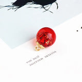 DIY Glass Resin Bead Earrings with Hanging Flowers