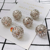 DIY 24K Round Hollow Bead Necklace Bracelet DIY Accessory