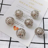 DIY 24K Round Hollow Bead Necklace Bracelet DIY Accessory