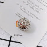 DIY 24K Round Hollow Bead Necklace Bracelet DIY Accessory