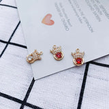 DIY Japanese Copper Zircon Crown Pendant Set