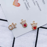 DIY Japanese Copper Zircon Crown Pendant Set