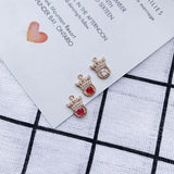 DIY Japanese Copper Zircon Crown Pendant Set