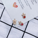 DIY Japanese Copper Zircon Crown Pendant Set