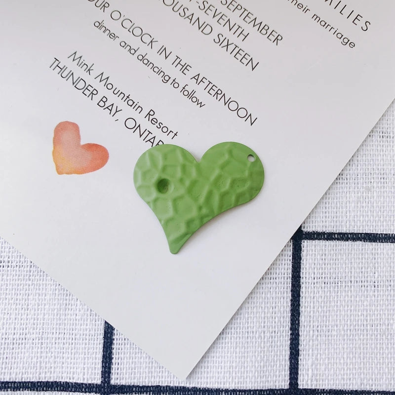 DIY Iron Paint Love Earrings Accessories