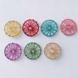 Iron Spray Paint Round Hollow Earrings