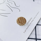 DIY Iron Spray-Painted Wafer Tree Text Earrings