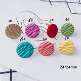DIY Iron Spray-Painted Wafer Tree Text Earrings