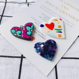 Acrylic Love Cartoon Flower Necklace Earrings Pendant Set