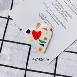 Acrylic Love Cartoon Flower Necklace Earrings Pendant Set