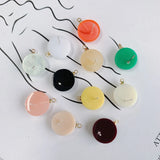 Circle Earrings with Holes Pendant 952 Silver Needles