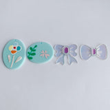 Magic Bow Oval Resin Earrings - DIY Accessories Materials