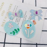 Magic Bow Oval Resin Earrings - DIY Accessories Materials