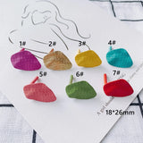 Iron Paint Textured Macaroon Earrings DIY Accessories Small Fresh