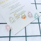 DIY Acrylic Resin Bear Earrings Necklace Kit