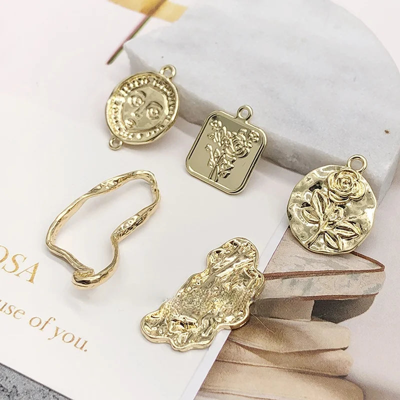 Alloy Earring Material with Color-Preserving Round Accesories