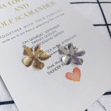 DIY Alloy Electroplating Flower Chip Earrings Accessories