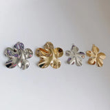 DIY Alloy Electroplating Flower Chip Earrings Accessories