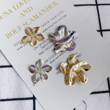 DIY Alloy Electroplating Flower Chip Earrings Accessories