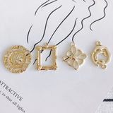 Alloy Electroplating Jewelry Special-Shaped Hollow Small Pendant Earrings