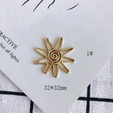 DIY Alloy Plating Jewelry Accessories Elephant Sun Flower Heart Pendant Earrings