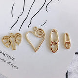DIY Alloy Plating Jewelry Accessories Elephant Sun Flower Heart Pendant Earrings