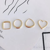 Alloy Plating Jewelry Accessories Geometric Round Square Peach Heart Pendant