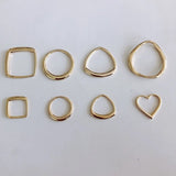Alloy Plating Jewelry Accessories Geometric Round Square Peach Heart Pendant