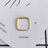 Alloy Plating Jewelry Accessories Geometric Round Square Peach Heart Pendant
