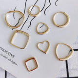 Alloy Plating Jewelry Accessories Geometric Round Square Peach Heart Pendant