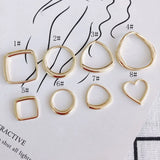 Alloy Plating Jewelry Accessories Geometric Round Square Peach Heart Pendant