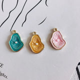 DIY Alloy Plating Jewelry Accessories with Inlaid Pearl Small Pendant Earring