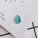DIY Alloy Plating Jewelry Accessories with Inlaid Pearl Small Pendant Earring