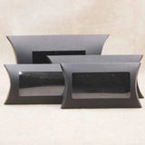 10pcs DIY Blank Paper Box with Clear PVC Window - Kraft/White/Black