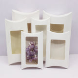 DIY Blank Paper Box with Clear PVC Window - Kraft/White/Black - 10pcs